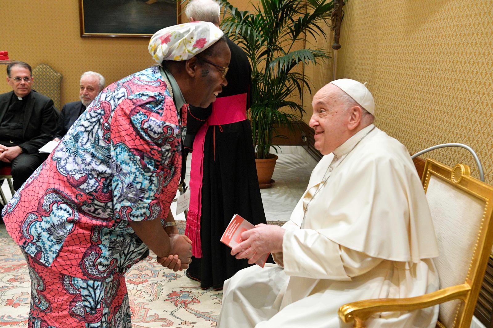 Pope Francis and Sister Josée Ngalula