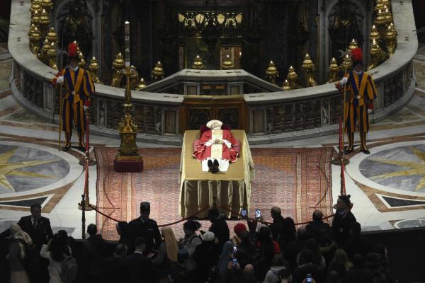 The body of Pope Benedict XVI lies in St. Peter's Basilica