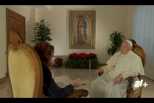 Pope Francis is interviewed