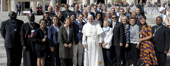 Laity with Pope Francis